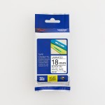 Brother 18MM Black on White Laminated tape