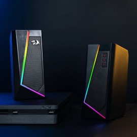 REDRAGON 2.0 Satellite Speaker ANVIL 2 x 3W RGB USB|Aux Gaming Speaker - Black REDRAGON 2.0 Satellite Speaker ANVIL 2 x 3W RGB USB|Aux Gaming Speaker - Black