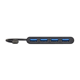 Port USB Type-C to 4 x USB3.0 5Gbps 30cm 4 Port Hub - Black