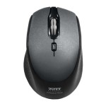Port Connect Silent 1600DPI 3 Button Wireless Mouse - Black