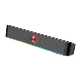 REDRAGON 2.0 Sound Bar ADIEMUS 2 x 3W RGB USB|Aux PC Gaming Speaker - Black REDRAGON 2.0 Sound Bar ADIEMUS 2 x 3W RGB USB|Aux PC Gaming Speaker - Black