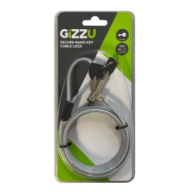 GIZZU 1.8m Nano Key Lock Security Cable with Key GIZZU 1.8m Nano Key Lock Security Cable with Key