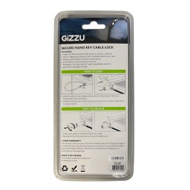 GIZZU 1.8m Nano Key Lock Security Cable with Key GIZZU 1.8m Nano Key Lock Security Cable with Key