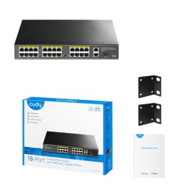 Cudy 16-Port Unmanaged PoE+ Switch - Rack Mount Cudy 16-Port Unmanaged PoE+ Switch - Rack Mount