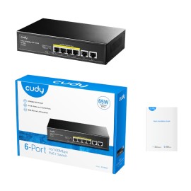 Cudy 6-Port Ethernet Unmanaged Switch - 4 Ports POE Cudy 6-Port Ethernet Unmanaged Switch - 4 Ports POE