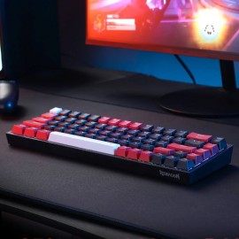 REDRAGON Castor Pro 68Key Wireless Red|Black|White KeyCap Bluetooth RGB Red Switch - Black|Red REDRAGON Castor Pro 68Key Wireless Red|Black|White KeyCap Bluetooth RGB Red Switch - Black|Red