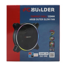 PCBuilder Tempest Chill 120MM ARGB Outer Glow Fan PCBuilder Tempest Chill 120MM ARGB Outer Glow Fan