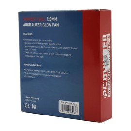 PCBuilder Tempest Chill 120MM ARGB Outer Glow Fan PCBuilder Tempest Chill 120MM ARGB Outer Glow Fan