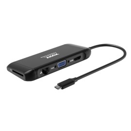 Port USB Type-C 4 x USB3.1|1 x Aux|Micro+SD Card Reader|1 x RJ45|1 x HDMI|1 x VGA|1 x Type-C PD Dock 100W - Black