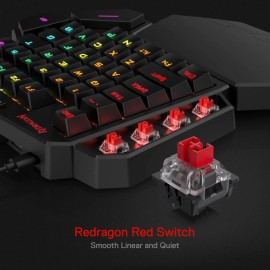 REDRAGON Diti Elite Pro One-Handed RGB Wireless Mechanical Gaming Keyboard - Black REDRAGON Diti Elite Pro One-Handed RGB Wireless Mechanical Gaming Keyboard - Black