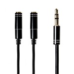 Gizzu 3-Pole Audio Splitter Cable - Black Gizzu 3-Pole Audio Splitter Cable - Black