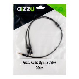 Gizzu 3-Pole Audio Splitter Cable - Black Gizzu 3-Pole Audio Splitter Cable - Black