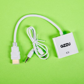 Gizzu 1080P HDMI to VGA Adapter with Audio