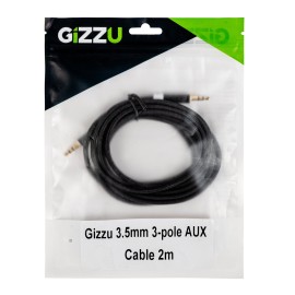 Gizzu 3.5mm AUX Cable 2m - Black Gizzu 3.5mm AUX Cable 2m - Black