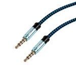 Gizzu 3.5mm AUX Cable 1.5m - Black/Blue Gizzu 3.5mm AUX Cable 1.5m - Black/Blue