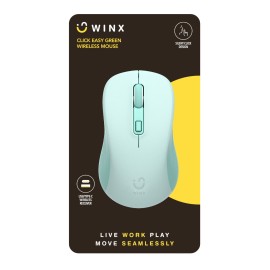WINX CLICK Easy 1600DPI 2.4GHz Wireless Mouse - Green WINX CLICK Easy 1600DPI 2.4GHz Wireless Mouse - Green