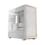 Antec FLUX Mid-Tower E-ATX Gaming Chassis Wood Front Panel - White Antec FLUX Mid-Tower E-ATX Gaming Chassis Wood Front Panel - White