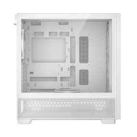 Antec FLUX Mid-Tower E-ATX Gaming Chassis Wood Front Panel - White Antec FLUX Mid-Tower E-ATX Gaming Chassis Wood Front Panel - White