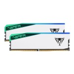 Patriot Viper Elite 5 RGB 32GB 6000MHz DDR5 Desktop Gaming Memory Kit - White Patriot Viper Elite 5 RGB 32GB 6000MHz DDR5 Desktop Gaming Memory Kit - White