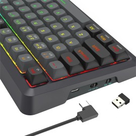 Redragon BREAGI PRO K688 98+1 Gasket Wireless Mechanical Keyboard (Triple Mode, RGB, Hot-Swappable, Cream Linear Switches) Redragon BREAGI PRO K688 98+1 Gasket Wireless Mechanical Keyboard (Triple Mode, RGB, Hot-Swappable, Cream Linear Switches)