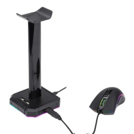 Redragon HA300 Scepter Pro RGB Headset Stand with USB Hub (4 x USB 2.0, RGB Lighting) Redragon HA300 Scepter Pro RGB Headset Stand with USB Hub (4 x USB 2.0, RGB Lighting)