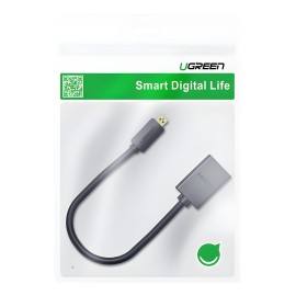 UGREEN 20134-20134 Micro HDMI Male to HDMI Female Adapter - Black UGREEN 20134-20134 Micro HDMI Male to HDMI Female Adapter - Black