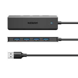 UGREEN 4-in-1 USB 3.0 Hub - High-Speed 5Gbps Data Transfer - Grey UGREEN 4-in-1 USB 3.0 Hub - High-Speed 5Gbps Data Transfer - Grey