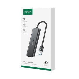 UGREEN 4-in-1 USB 3.0 Hub - High-Speed 5Gbps Data Transfer - Grey UGREEN 4-in-1 USB 3.0 Hub - High-Speed 5Gbps Data Transfer - Grey