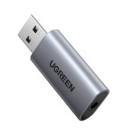 UGREEN CM383-80864 USB-A to 3.5mm Audio Jack External Sound Adapter - Silver UGREEN CM383-80864 USB-A to 3.5mm Audio Jack External Sound Adapter - Silver