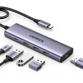 UGREEN Revodok 5-in-1 Type-C Hub | 4K HDMI | Type-C | USB3.0 UGREEN Revodok 5-in-1 Type-C Hub | 4K HDMI | Type-C | USB3.0