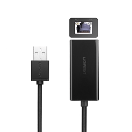 UGREEN CR110 Ethernet Adapter | USB 2.0 to RJ45 - Black UGREEN CR110 Ethernet Adapter | USB 2.0 to RJ45 - Black