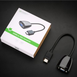UGREEN HDMI to VGA Converter, 1080p Video Adapter - Black UGREEN HDMI to VGA Converter, 1080p Video Adapter - Black