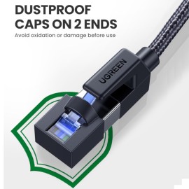 UGREEN Cat8 Nylon Braided Ethernet Cable - 40Gbps with Modular Plugs - 1m UGREEN Cat8 Nylon Braided Ethernet Cable - 40Gbps with Modular Plugs - 1m