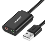 UGREEN USB to 3.5mm External Stereo Sound Adapter - Black UGREEN USB to 3.5mm External Stereo Sound Adapter - Black
