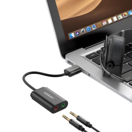 UGREEN USB to 3.5mm External Stereo Sound Adapter - Black UGREEN USB to 3.5mm External Stereo Sound Adapter - Black