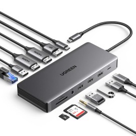 UGREEN CM681 Revodok Pro 13-in-1 USB Type-C HDMI and DisplayPort Docking Station UGREEN CM681 Revodok Pro 13-in-1 USB Type-C HDMI and DisplayPort Docking Station