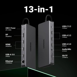 UGREEN CM681 Revodok Pro 13-in-1 USB Type-C HDMI and DisplayPort Docking Station UGREEN CM681 Revodok Pro 13-in-1 USB Type-C HDMI and DisplayPort Docking Station