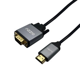 Gizzu Full HD HDMI to VGA Cable (1.8m) - Black Gizzu Full HD HDMI to VGA Cable (1.8m) - Black