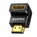 UGREEN HD112 HDMI 4K Male to Female Down-angled Connector - Black UGREEN HD112 HDMI 4K Male to Female Down-angled Connector - Black