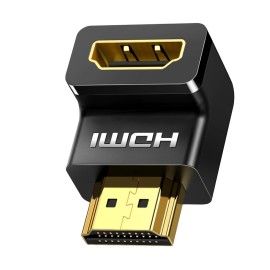 UGREEN HD112 HDMI 4K Male to Female Down-angled Connector - Black UGREEN HD112 HDMI 4K Male to Female Down-angled Connector - Black