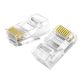 UGREEN Cat6 RJ45 Modular Plugs - Transparent with Gold Contacts (10 Pieces) UGREEN Cat6 RJ45 Modular Plugs - Transparent with Gold Contacts (10 Pieces)