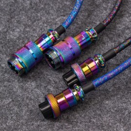 Keychron Premium Coiled Aviator USB Cable | Type-C + USB-A Adapter | Detachable Aviator Connector | 108 cm Keychron Premium Coiled Aviator USB Cable | Type-C + USB-A Adapter | Detachable Aviator Connector | 108 cm
