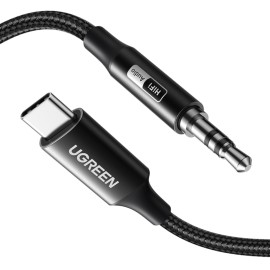 UGREEN USB Type-C to 3.5mm AUX Audio Cable 1M - Black