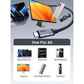UGREEN USB4 Gen4 240W USB-C to USB-C Cable (Black) UGREEN USB4 Gen4 240W USB-C to USB-C Cable (Black)