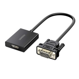 UGREEN VGA to HDMI Converter | Male to Female | 1080P Full HD – Black UGREEN VGA to HDMI Converter | Male to Female | 1080P Full HD – Black