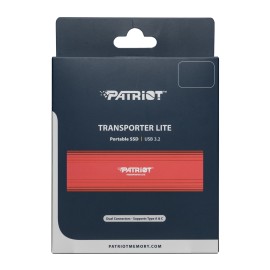 Patriot Transporter Lite 512GB USB3.2 Type-C External Portable SSD - Red Patriot Transporter Lite 512GB USB3.2 Type-C External Portable SSD - Red