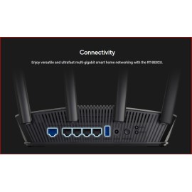 ASUS RT-BE82U Wi-Fi 7 Dual-Band 2.5GbE Router - Black ASUS RT-BE82U Wi-Fi 7 Dual-Band 2.5GbE Router - Black