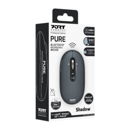 Port Connect PURE MAC Rechargeable Wireless and Bluetooth Mouse - Shadow