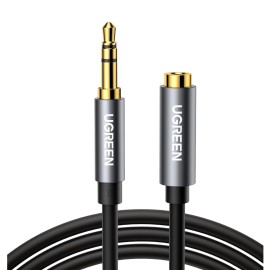 UGREEN AV118 3.5mm AUX Extension Cable 3m – Male to Female –(Black) UGREEN AV118 3.5mm AUX Extension Cable 3m – Male to Female –(Black)