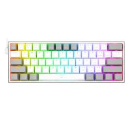 Redragon K617 FIZZ 60% Wired RGB Gaming Keyboard - White/Grey Redragon K617 FIZZ 60% Wired RGB Gaming Keyboard - White/Grey